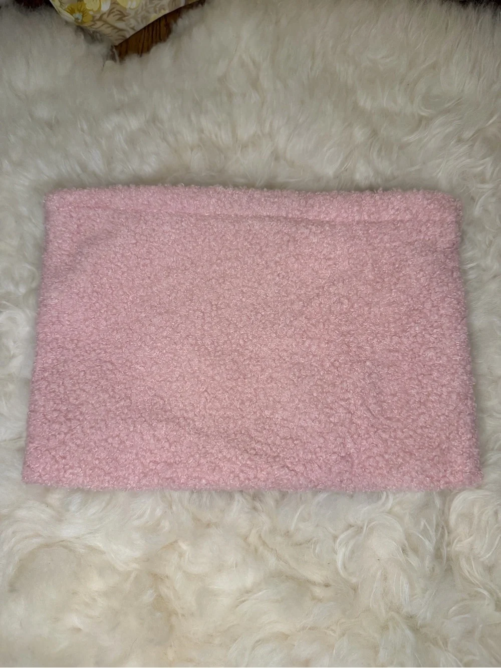 Cozy Pink Sherpa Large Zipper Bag